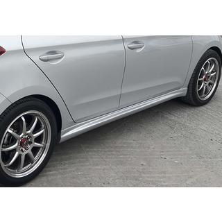 Боковые Пороги DPT (2014-2018, Черный Глянец) Hyundai I-20 2014-2020 гг. фото 4