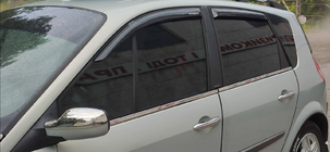 Renault Scenic/Grand 2003-2009 гг. Окантовка окон Нержавеющая сталь (4 шт.) фото 4