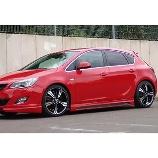 Боковые Пороги DPT V-2 (Черный Глянец) Opel Astra J 2009-2015 гг. фото 1