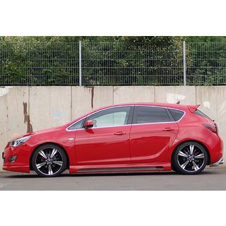 Боковые Пороги DPT V-2 (Черный Глянец) Opel Astra J 2009-2015 гг. фото 3