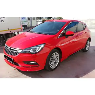 Боковые Пороги DPT V-1 (Черный Глянец) Opel Astra K 2016-2021 гг.