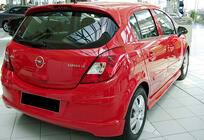 Opel Corsa D 2007-2014 гг. Боковые Пороги DPT V-1 (Черный Глянец) фото 2
