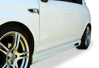 Opel Corsa D 2007-2014 гг. Боковые Пороги DPT V-2 (Черный Глянец) фото 1