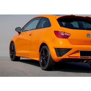 Боковые Пороги DPT V-1 (Coupe, Черный Глянец) Seat Ibiza 2010-2017 гг. фото 2