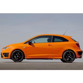 Боковые Пороги DPT V-1 (Coupe, Черный Глянец) Seat Ibiza 2010-2017 гг. фото 4