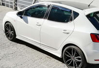 Seat Ibiza 2010-2017 гг. Боковые Пороги DPT V-2 (Черный Глянец) фото 4