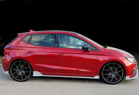 Seat Ibiza 2017- гг. Боковые Пороги DPT V-2 (Черный Глянец) фото 4