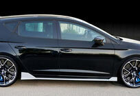 Seat Leon 2013-2020 гг. Боковые Пороги DPT V-3 (2017-2020, Черный Глянец) фото 7