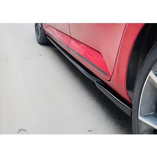 Боковые Пороги DPT V-6 (Черный Глянец) Seat Leon 2013-2020 гг.