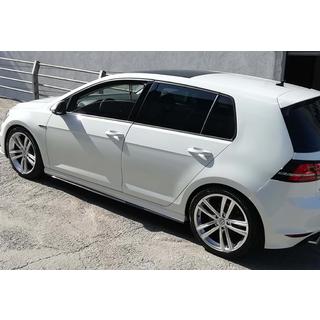 Боковые Пороги DPT V-2 (Черный Глянец) Volkswagen Golf 7/E-Golf 2012-2020 гг. фото 4