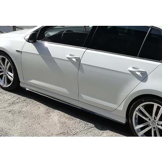 Боковые Пороги DPT V-2 (Черный Глянец) Volkswagen Golf 7/E-Golf 2012-2020 гг. фото 1