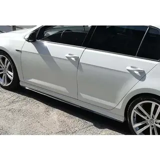 Боковые Пороги DPT V-2 (Черный Глянец) Volkswagen Golf 7/E-Golf 2012-2020 гг. фото 1