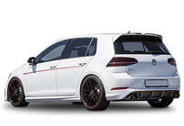 Volkswagen Golf 7/E-Golf 2012-2020 гг. Боковые Пороги DPT V-5 (Черный Глянец) фото 3