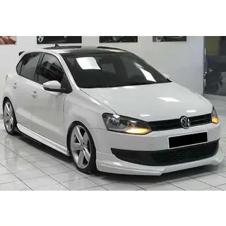 Боковые Пороги DPT V-1 (Черный Глянец) Volkswagen Polo 2010-2017 гг. фото 1