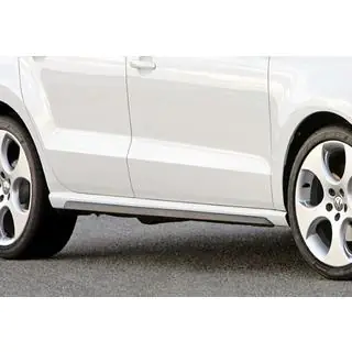 Боковые Пороги DPT V-2 (Черный Глянец) Volkswagen Polo 2010-2017 гг. фото 1