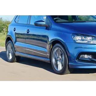 Боковые Пороги DPT V-3 (Черный Глянец) Volkswagen Polo 2010-2017 гг. фото 3