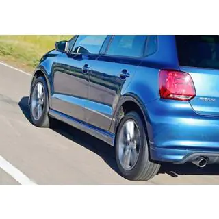 Боковые Пороги DPT V-3 (Черный Глянец) Volkswagen Polo 2010-2017 гг. фото 1