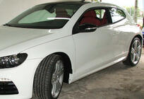 Volkswagen Scirocco 2008-2017 гг. Боковые Пороги DPT V-1 (Черный Глянец) фото 4