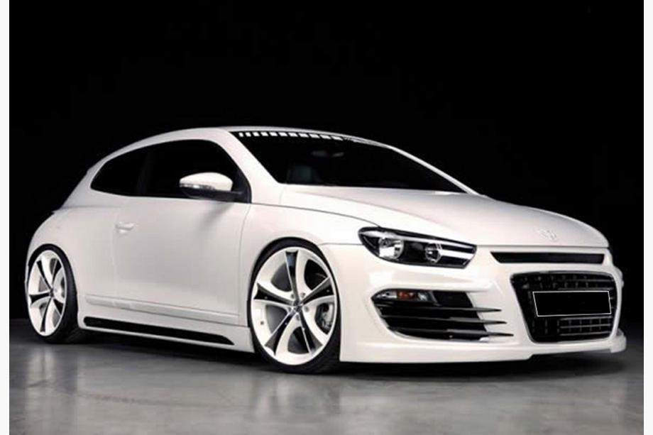 Volkswagen Scirocco 2008-2017 гг. Боковые Пороги DPT V-2 (Черный Глянец) Фото 1