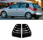 Volkswagen Golf 5 2003-2009 гг. Накладки на задние окна DPT (Черный Глянец, 2шт) фото 1