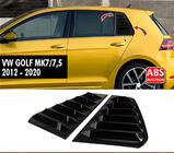 Volkswagen Golf 7/E-Golf 2012-2020 гг. Накладки на задние окна DPT V-2 (черный глянец, 2шт) фото 1