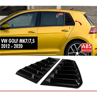 Накладки на задние окна DPT V-2 (черный глянец, 2шт) Volkswagen Golf 7/E-Golf 2012-2020 гг.