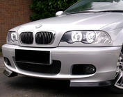 BMW 3 серия E46 1998-2006 гг. Накладка на передний бампер Flap DPT (Черный Глянец) фото 1