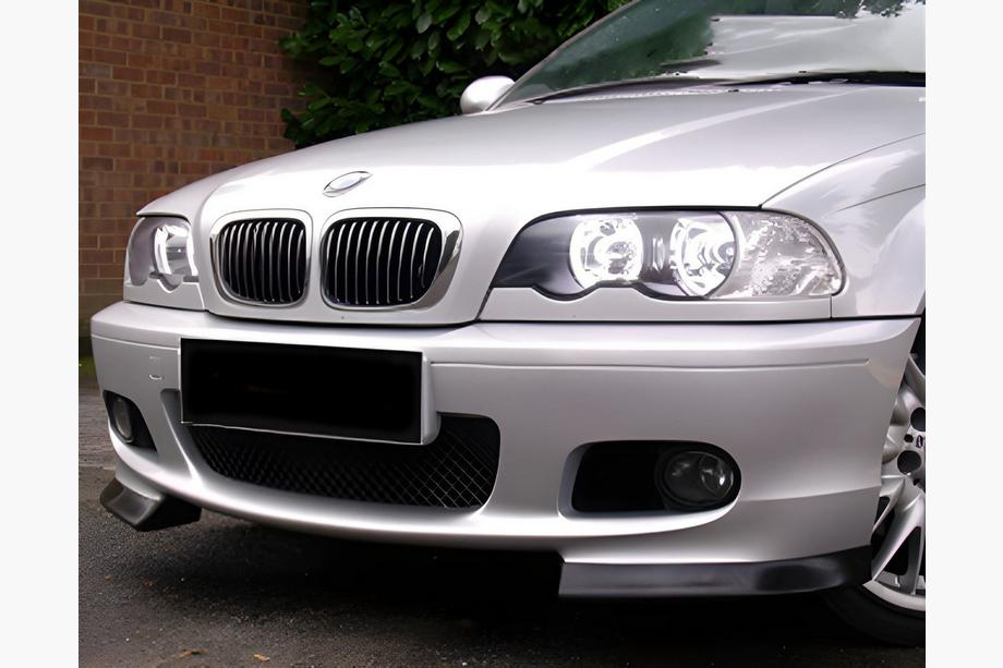 BMW 3 серия E46 1998-2006 гг. Накладка на передний бампер Flap DPT (Черный Глянец) Image