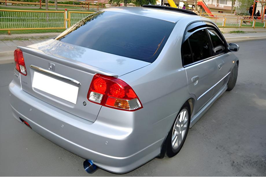 Honda Civic Sedan VII 2001-2006 гг. Спойлер DPT (Черный Глянец) Image