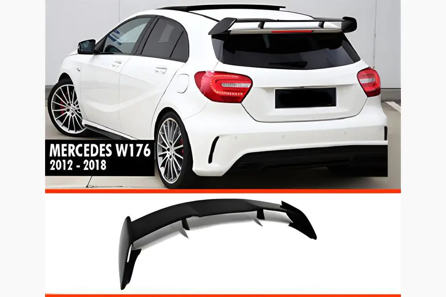 Mercedes A-class W176 2012-2018 гг. Спойлер DPT V-2 (Черный Глянец) Image