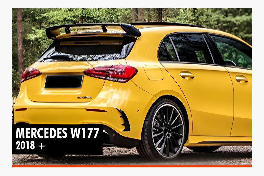 Mercedes A-class W177 2018- гг. Спойлер DPT V-1 (Черный Глянец) Image