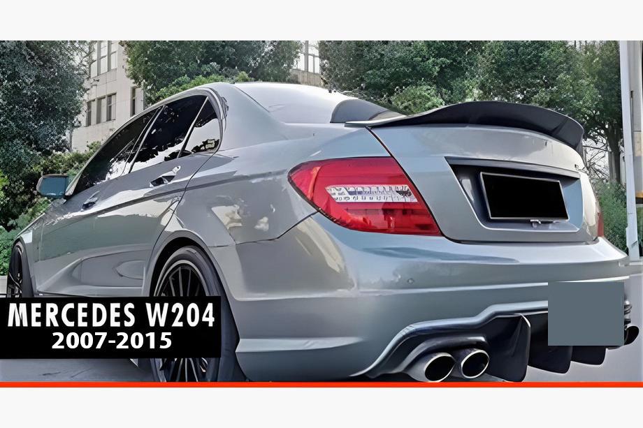 Mercedes C-class W204 2007-2015 гг. Спойлер DPT V-2 (Черный Глянец) Image