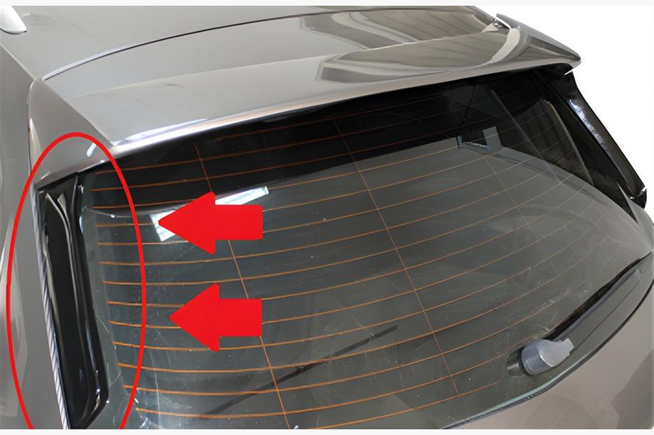 Seat Leon 2013-2020 гг. Спойлер Flap DPT (2шт, Черный Глянец) Image