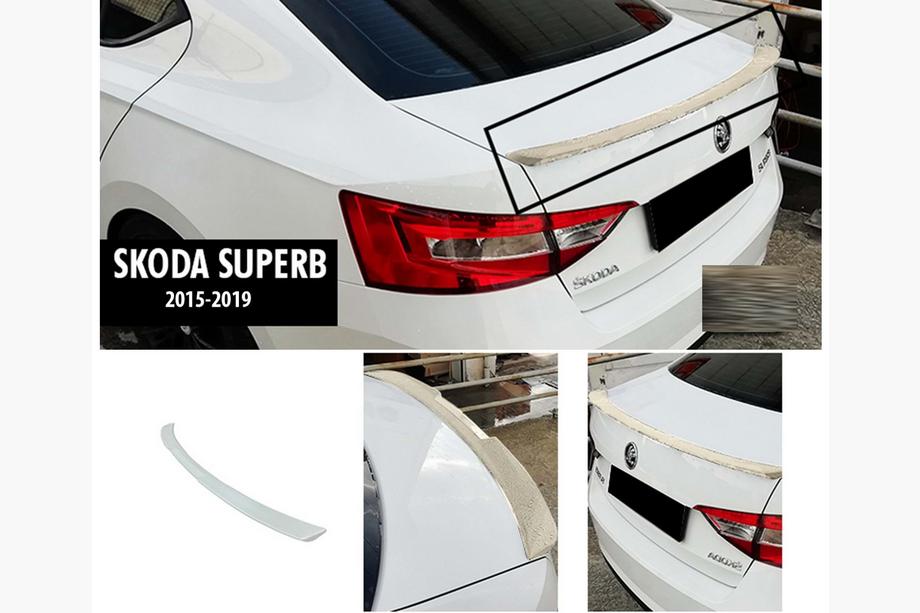 Skoda Superb 2015-2024 гг. Спойлер DPT V-2 (2015-2019, грунтованный) Image
