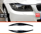 BMW 3 серия E90/E91 2005-2011 гг. Реснички на Фары DPT (2шт, Черный Глянец) фото 1