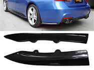 BMW 3 серия F30/F31 2012-2019 гг. Задние накладки Flap DPT (Черный Глянец) фото 1