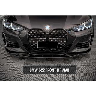 Передний лип-спойлер DPT V-1 (для G22/G23, черный глянец) BMW 4 серия G22/23/26 2020- гг. фото 1