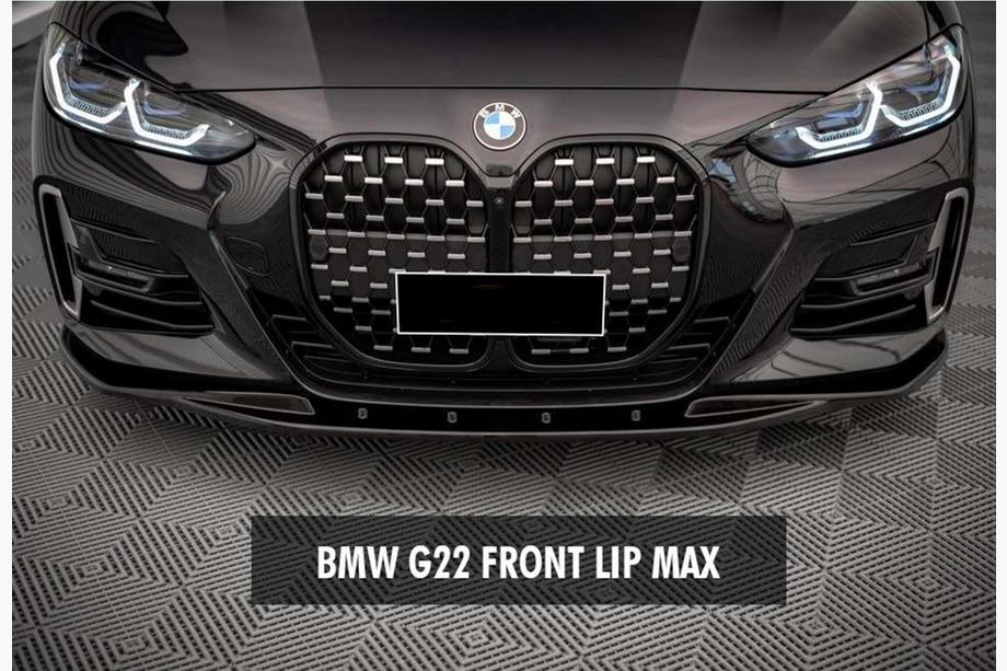 BMW 4 серия G22/23/26 2020- гг. Передний лип-спойлер DPT V-1 (для G22/G23, черный глянец) Image