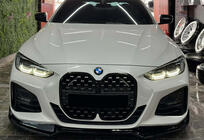 BMW 4 серия G22/23/26 2020- гг. Передний лип DPT V-2 (для G22/G23, Черный Глянец) фото 3