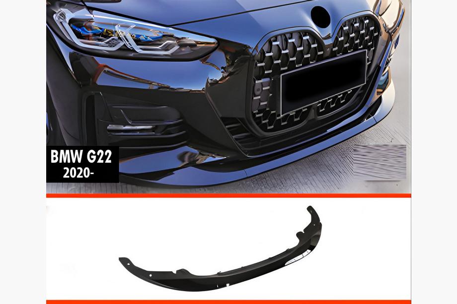 BMW 4 серия G22/23/26 2020- гг. Передний лип DPT V-2 (для G22/G23, Черный Глянец) Image