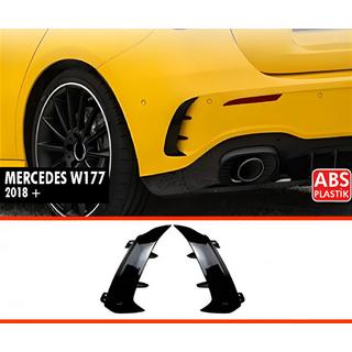 Накладки на Задний Спойлер DPT (Черный Глянец) Mercedes A-сlass W177 2018- гг.
