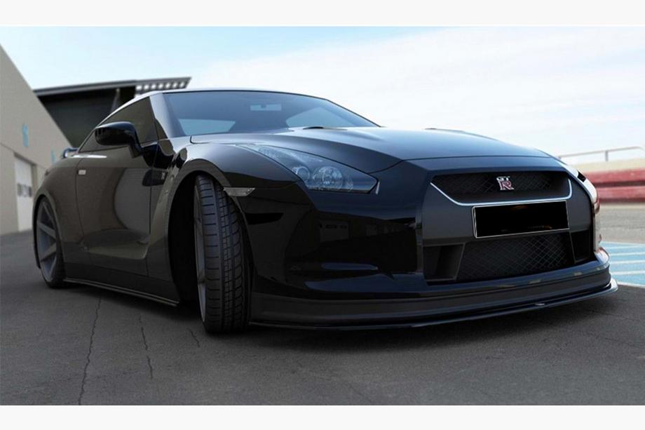 Nissan GT-R 2008-2025 гг. Передний Лип DPT (Черный Глянец) Фото 2