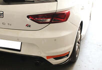 Seat Leon 2013-2020 гг. Задние накладки Flap DPT (Черный Глянец) фото 1