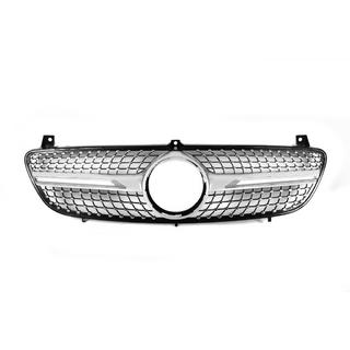 Передняя решетка Diamond Silver (2004-2010) Mercedes Vito W639 2004-2014 гг. фото 3