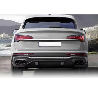 Задний диффузор (2020-2024, с насадками Black) Audi Q5 2017-2025 гг. фото 2