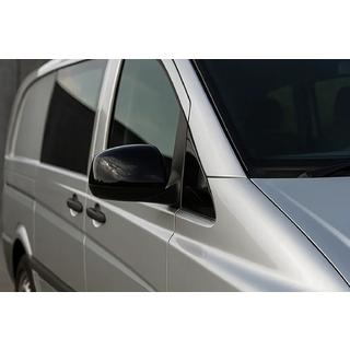 Накладки на Зеркала Черные (2004-2010, Нержавейка) Mercedes Vito W639 2004-2014 гг. фото 1