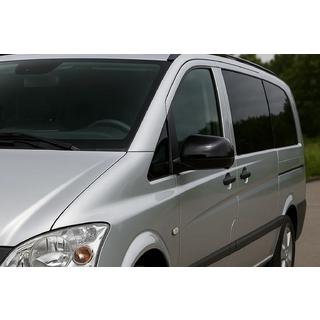 Черные Накладки на Зеркала (2010-2014, Нержавеющая Сталь) Mercedes Vito W639 2004-2014 гг. фото 1