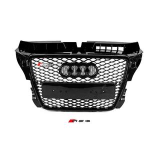 Передняя Решетка RS-Style (2008-2012, черная с хромом) Audi A3 2003-2012 гг. фото 1