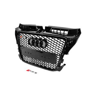 Передняя Решетка RS-Style (2008-2012, черная с хромом) Audi A3 2003-2012 гг. фото 2