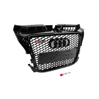 Передняя Решетка RS-Style (2008-2012, черная с хромом) Audi A3 2003-2012 гг. фото 3